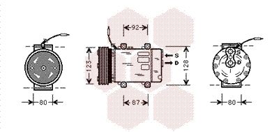 VAN WEZEL Компрессор, кондиционер 4300K243